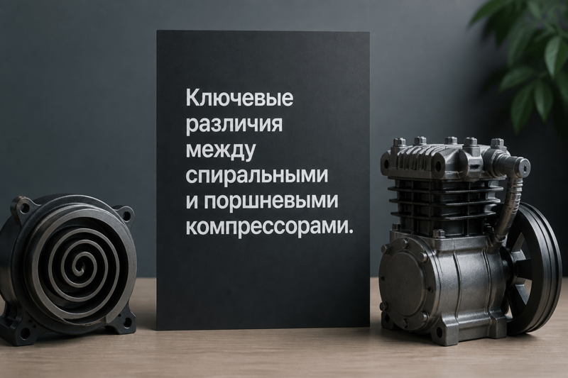 Ключевые различия между спиральными и поршневыми компрессорами